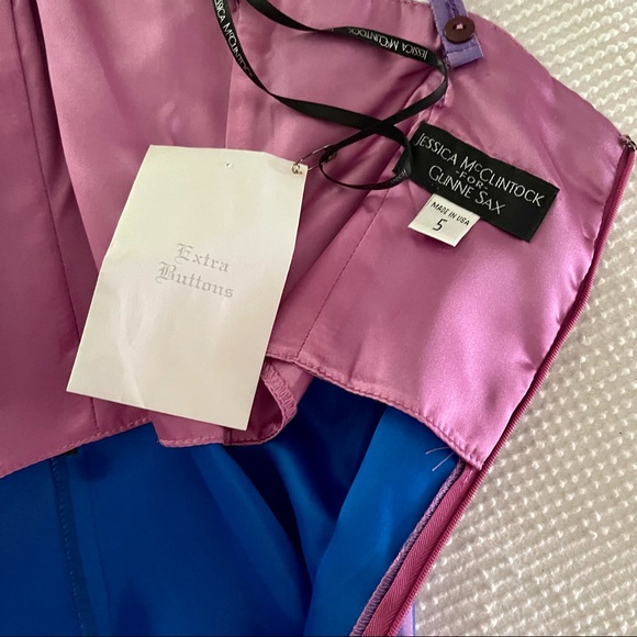 Gunne Sax Iridescent maxi dress slip party dress Lavender rhinestone Y2K - Picture 10 of 16